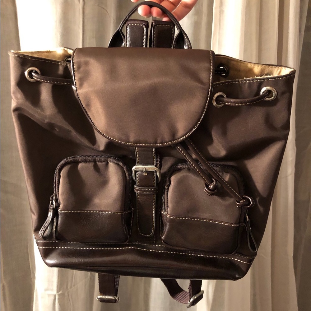 Vintage y2k Nylon Brown Backpack